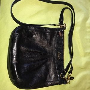 Coach Black Leather Crossbody Shoulder Bag